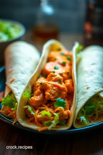 Spicy Buffalo Chicken Wraps with Creamy Ranch presentation