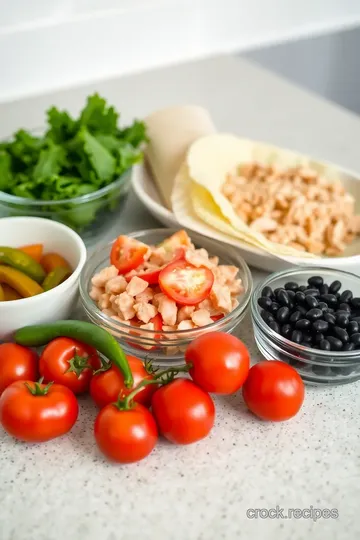 Spicy Chicken & Bean Wrap: 5 Easy Steps to a Delicious Lunch! ingredients