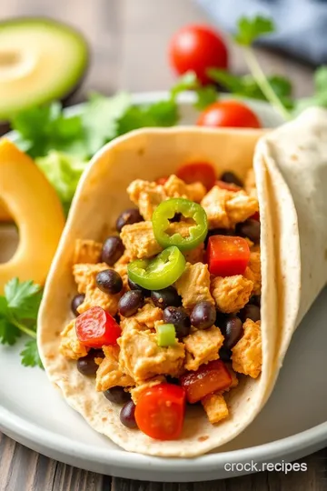 Spicy Chicken & Bean Wrap: 5 Easy Steps to a Delicious Lunch! presentation