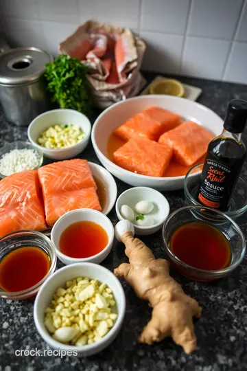 Sticky Honey Garlic Salmon: A Sweet and Savory Delight ingredients