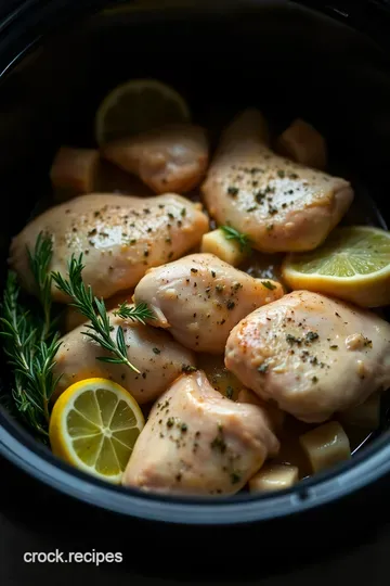 Sun-Kissed Lemon Herb Chicken in the Crock Pot presentation