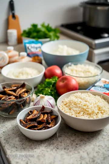 Tomato & Anchovy Risotto ingredients