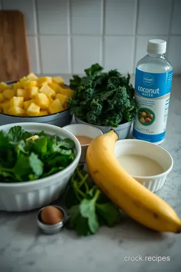 Tropical Kale Bliss: Pineapple Kale Smoothie ingredients
