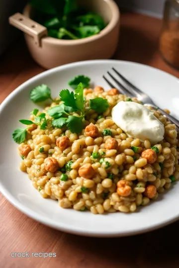 Watercress Pearl Barley Risotto steps