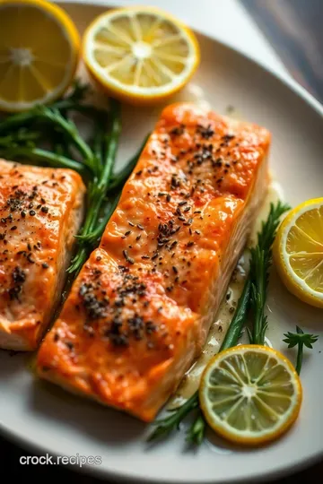 Zesty Baked Lemon Pepper Salmon presentation