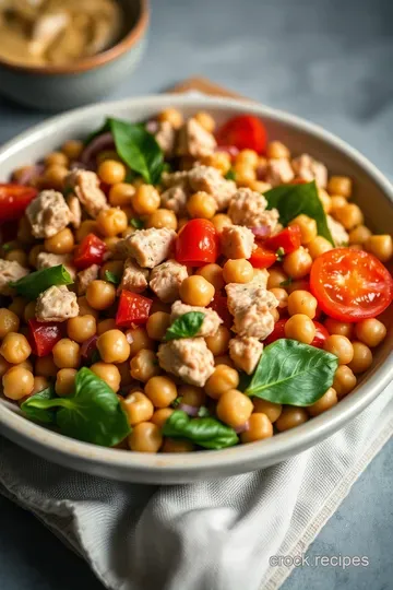 Zesty Tuna Salad with Chickpeas presentation