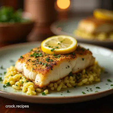 Easy LemonHerb Parmesan Crusted Cod Recipe 30 Mins Recipe Card