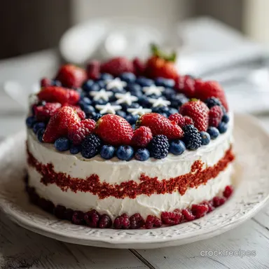 4th of July Cake with Mascarpone Cream in 55 Minutes Recipe Card