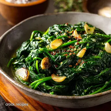 The Ultimate 8Minute Garlic Butter Saut&eacute;ed Spinach Side Dish
