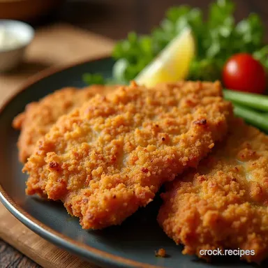 The Golden Ticket Super Crispy Air Fryer Chicken Schnitzel Recipe Card