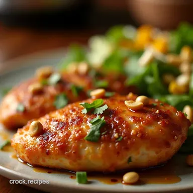 Juicy Air Fryer Thai Peanut Chicken Breast Recipe Easy Weeknight Fix Recipe Card