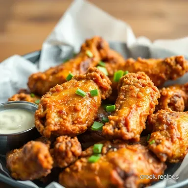 Crispy Air Fryer Chicken Wings: Pub Grub, Elevated! Recipe Card