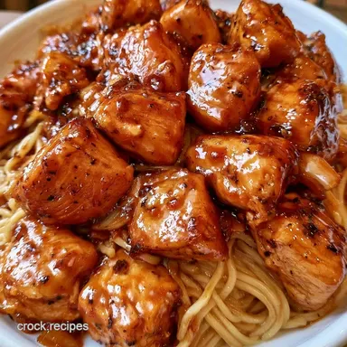 Asian Zing Chicken Noodles with Honey Recipe Card