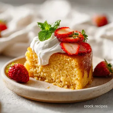 Authentic Mexican Tres Leches Cake for 12 Servings Recipe Card