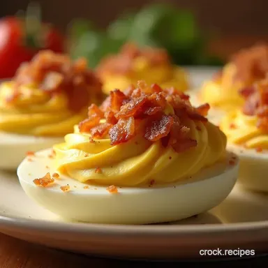 The Ultimate Creamy Deviled Egg Dip Recipe with Bacon Recipe Card