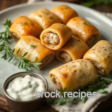 Easy Bake Chicken Sausage Rolls with Fresh Herbs: A Flavorful Treat! Recipe Card