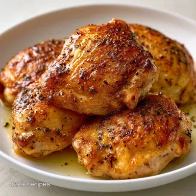 Baked Bone In Thighs in 45 Minutes Recipe Card