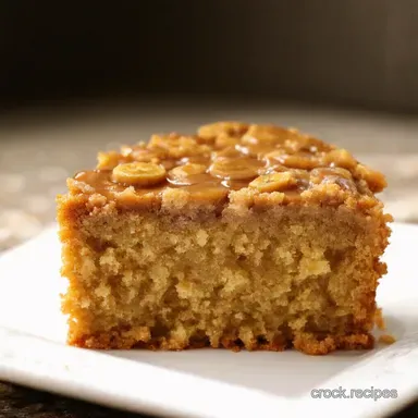 Ripe Banana Recipes Banana Caramel Crunch Cake Magic Recipe Card