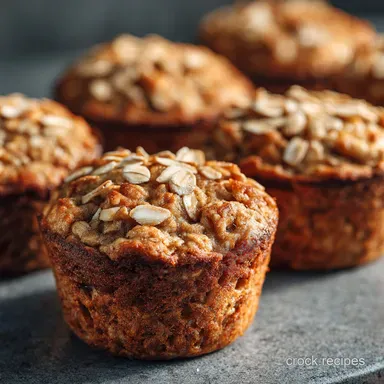 Banana Oatmeal Muffins: Easy Healthy Breakfast Bake for Meal Prep Recipe Card