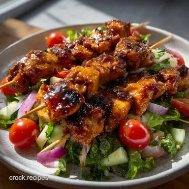 BBQ Chicken Skewer Salad: Smoky Charred Protein Perfection Recipe Card