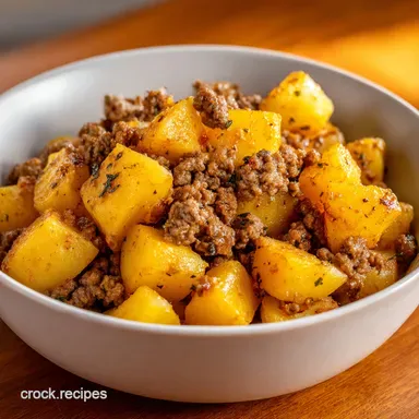Beefy Potato Taco Casserole for 8