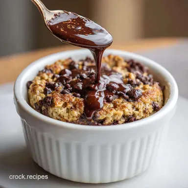 Easy Blended Baked Oat Flavor with Chocolate Chips (Single-Serve Breakfast) - Single Serving No Banana Recipe Card