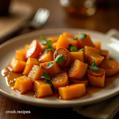 Bourbon and Cinnamon Roasted Butternut Squash Side Dish Recipe Card