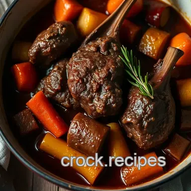 Tender Braised Lamb Shank Recipe with Root Vegetables & Red Wine Recipe Card