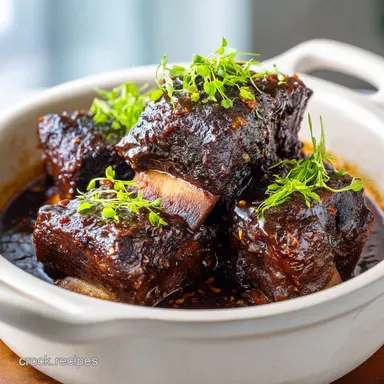 Braised Short Ribs Recipe for 5 Servings Recipe Card