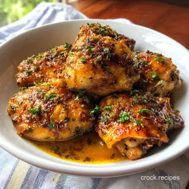 Slow Cooker Brown Sugar Garlic Chicken for 6