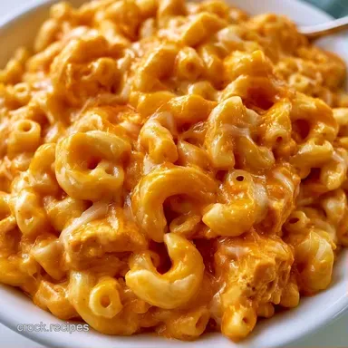 Slow-Cooked Buffalo Chicken Mac Cheese Recipe Card