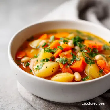 Can Crock Pot Vegetable Soup for 6 Recipe Card
