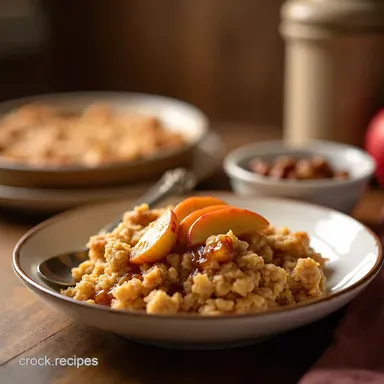 The Best Caramel Apple Oatmeal Bake Recipe Comfort Food Breakfast Recipe Card