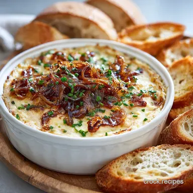 Caramelized Onion and Gruyere Dip Recipe: Baked Recipe Card