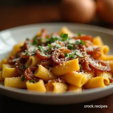 The Ultimate French Onion Pasta with Melted Gruyère Recipe Card