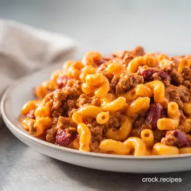 Cheddar Chili Mac for 6 Servings Recipe Card
