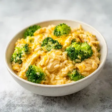 Cheesy Chicken Rice Casserole: Creamy Recipe Card