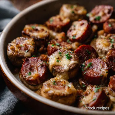 How to Prepare Mushroom Caps Cheesy Chorizo Delight