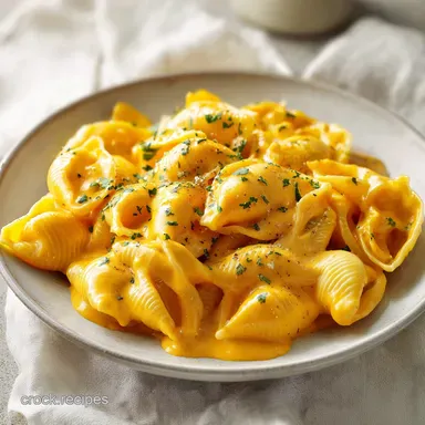 Cheesy Crock Pot Shells for 8 Servings