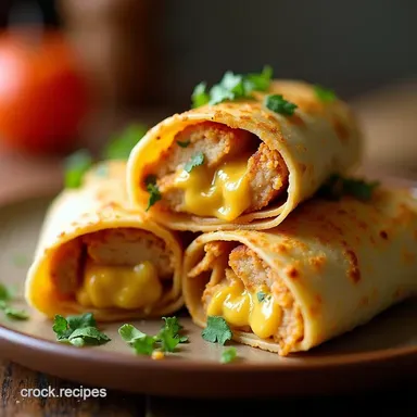 Quick Cheesy Garlic Chicken Wraps Recipe 30 Mins Recipe Card