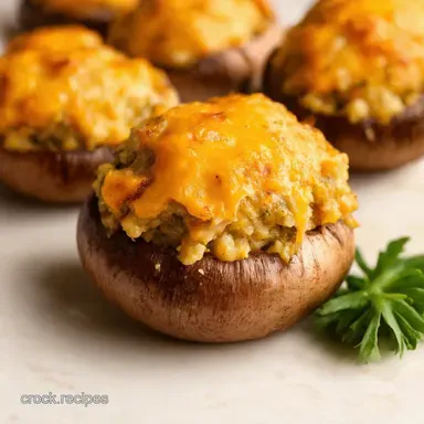 Stuffed Mushrooms A Perfect Appetizer Cheesy Easy Recipe Card