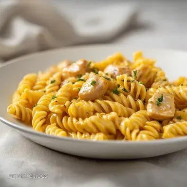 Cheesy Rotini with Chicken Thighs Recipe Card