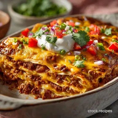 Cheesy Taco Lasagna The Ultimate Layered Fiesta Bake for a Crowd Recipe Card