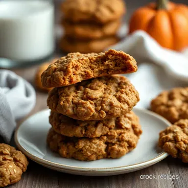 Chewy Pumpkin Oatmeal Cookies: Autumn's Best! Recipe Card