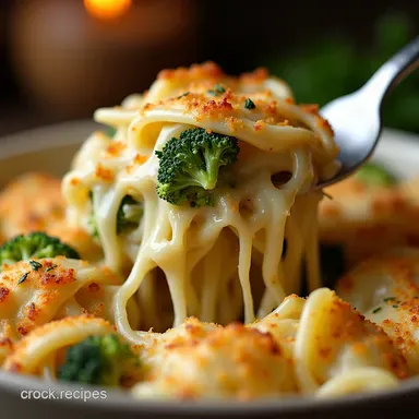 Incredible Chicken Broccoli Alfredo Stuffed Shells Recipe Recipe Card
