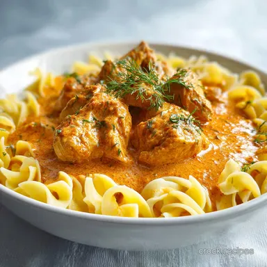 Chicken Paprikash: Slow Cooker Recipe Recipe Card