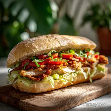 Chicken Torta Sandwich Pan-Seared in 35 Minutes Recipe Card