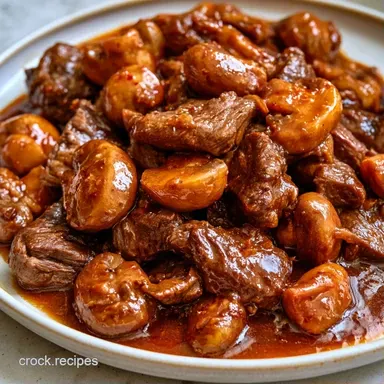Chinese Beef in Slow Cooker for 4 Recipe Card