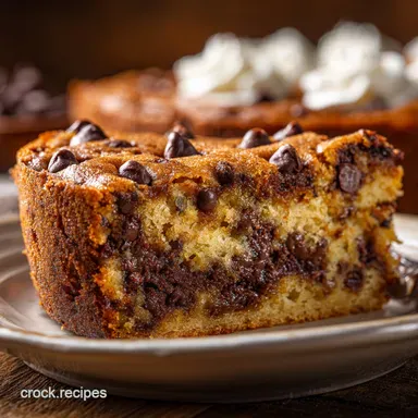 Chocolate Chip Funny Cake Pie: Legendary Fudgy Cake Pie Dessert Recipe Card