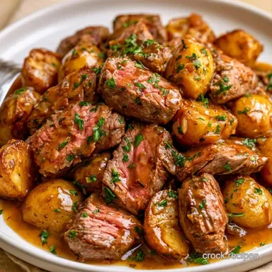Chuck Roast Steak with Potatoes for 6 Recipe Card